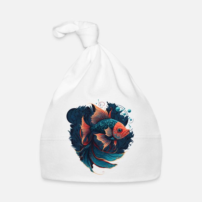 Belle illustration de poisson Bonnet bio Bébé