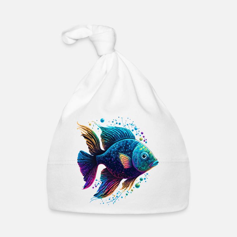 Poisson arc-en-ciel Bonnet bio Bébé