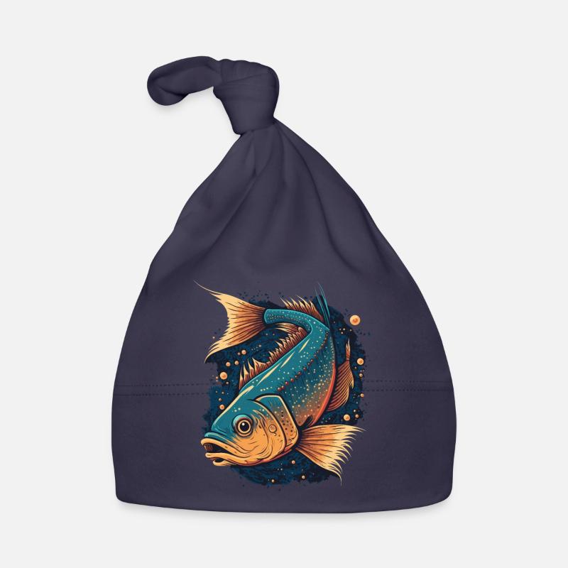 Fischmalerei Baby Bio-Mütze
