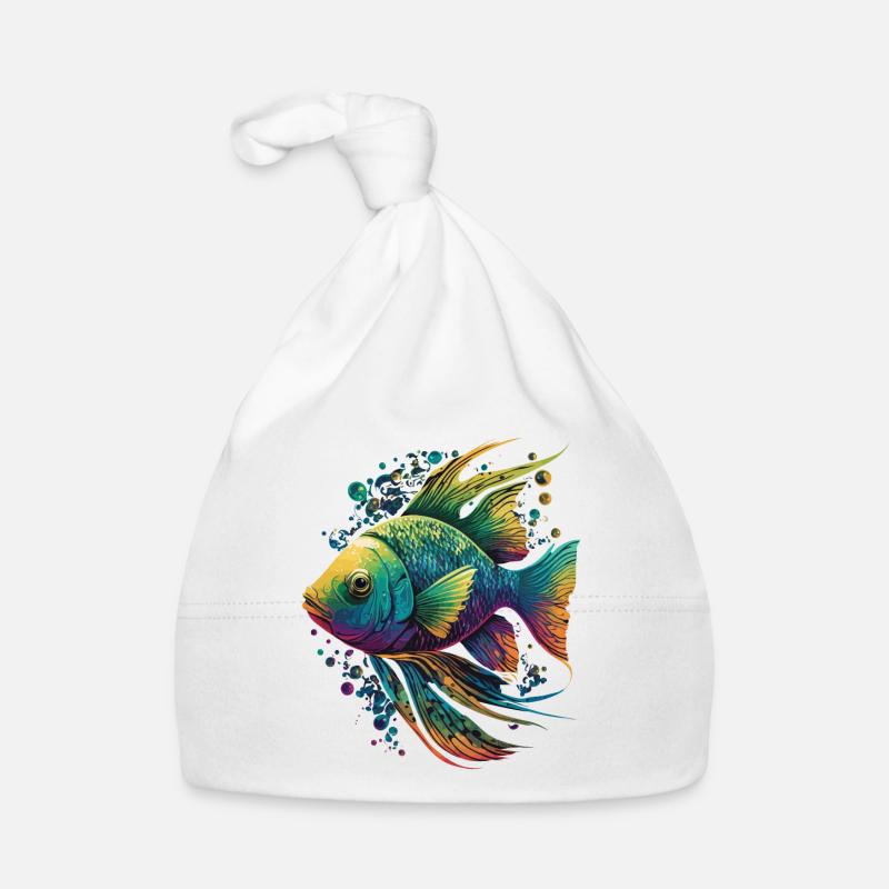 Colorful Fish Organic Baby Cap