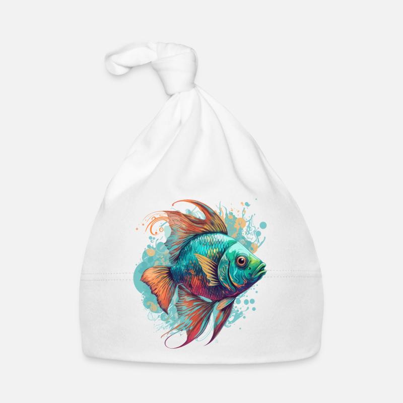 Regenbogenfisch Baby Bio-Mütze
