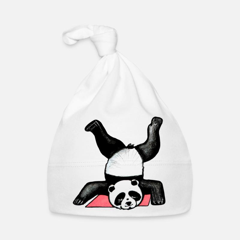 Panda Akrobat auf Matte Baby Bio-Mütze