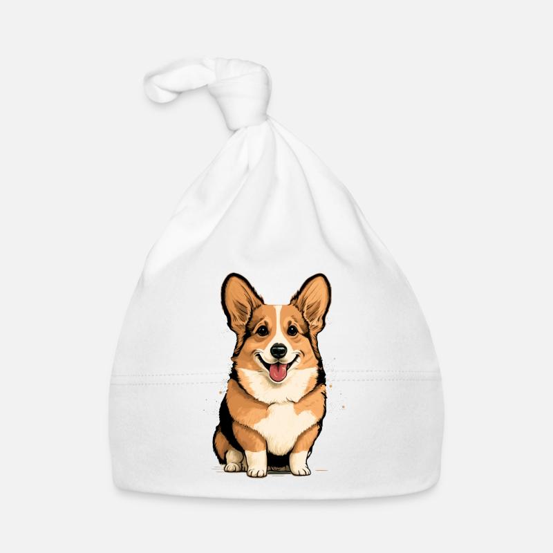 Mignon assis Corgi Bonnet bio Bébé
