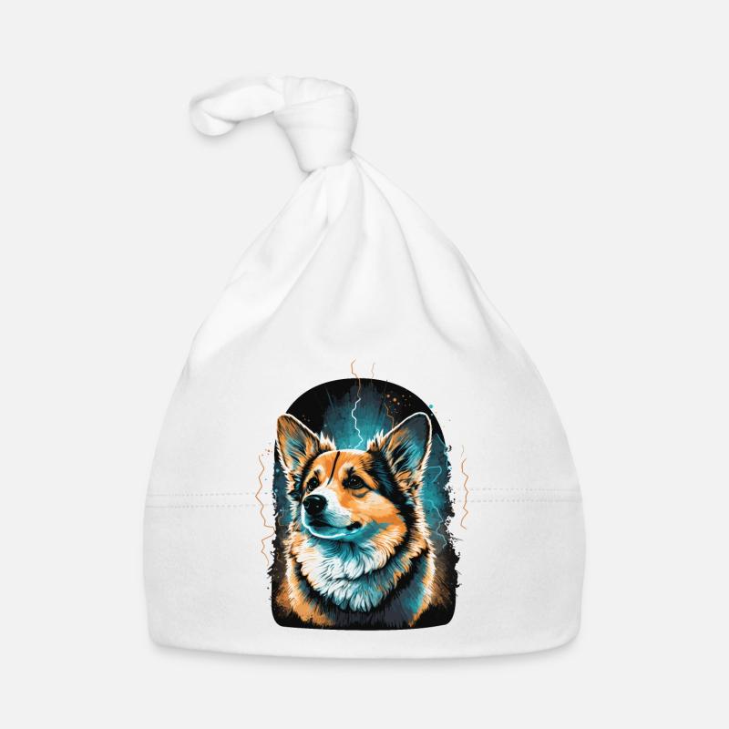 Glowing Corgi Organic Baby Cap