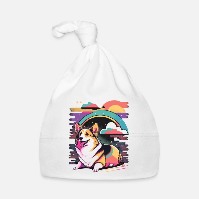 Corgi coloré Bonnet bio Bébé