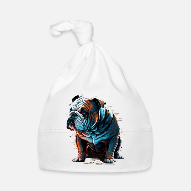 Bouledogue en colère Bonnet bio Bébé