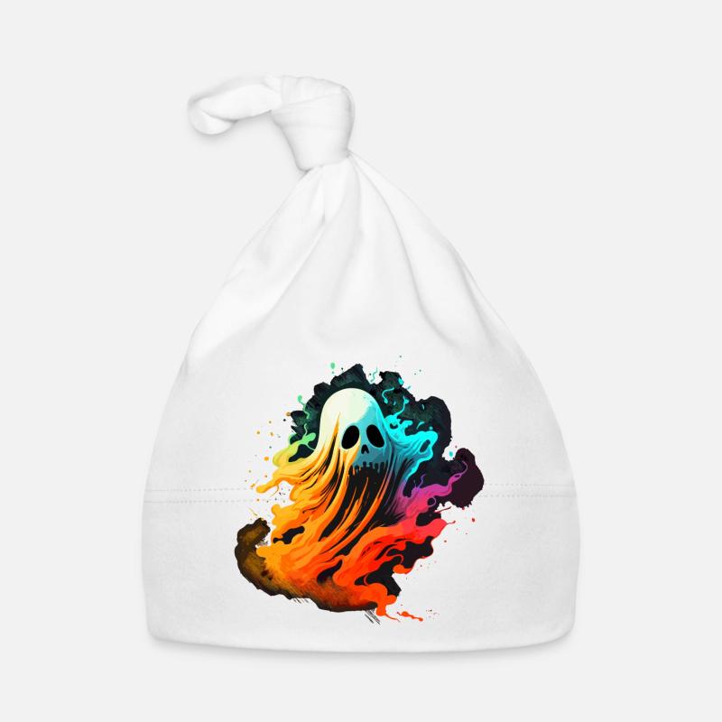 Colorful Skull Head Ghost Organic Baby Cap