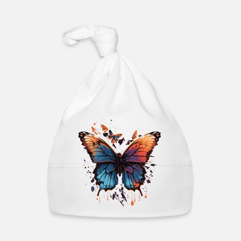 Papillon coloré Bonnet bio Bébé