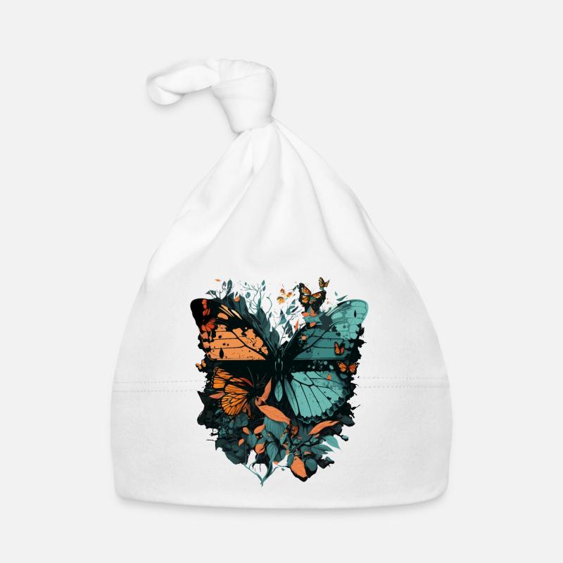 Huge Butterfly Organic Baby Cap