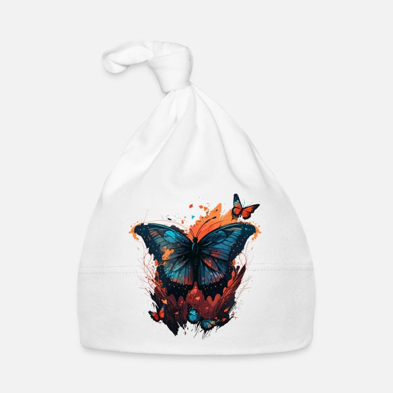 Butterfly Art Organic Baby Cap