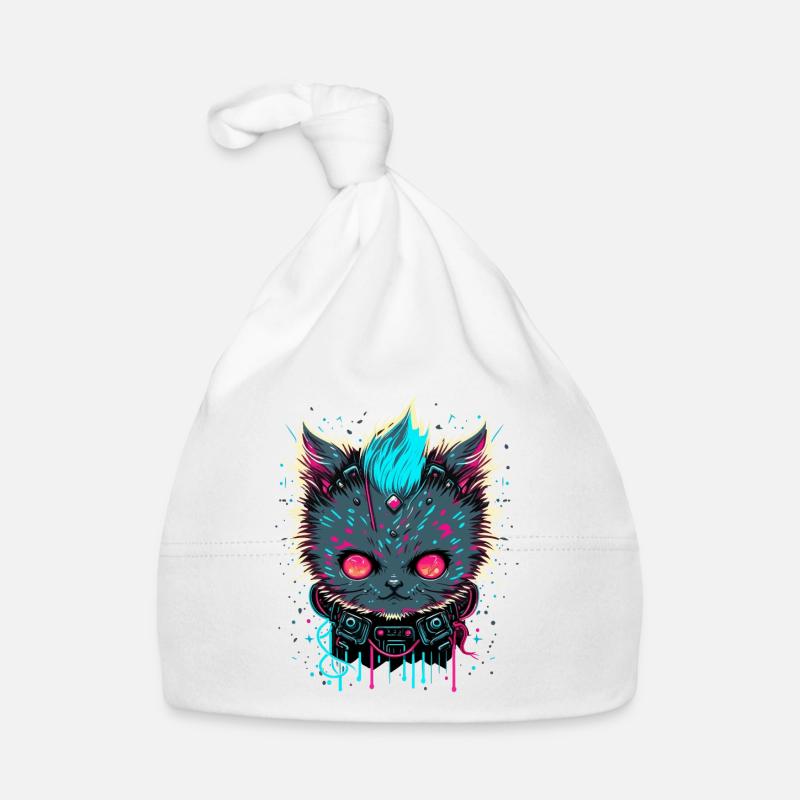 Evil Cat Organic Baby Cap