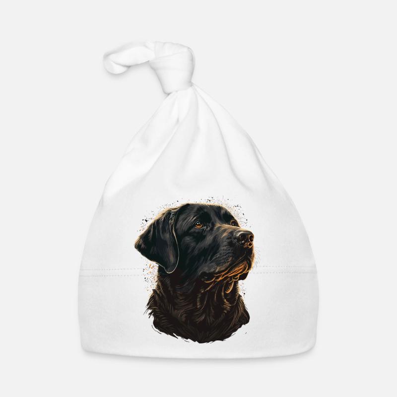 Nice Labrador Retriever Illustration Bonnet bio Bébé