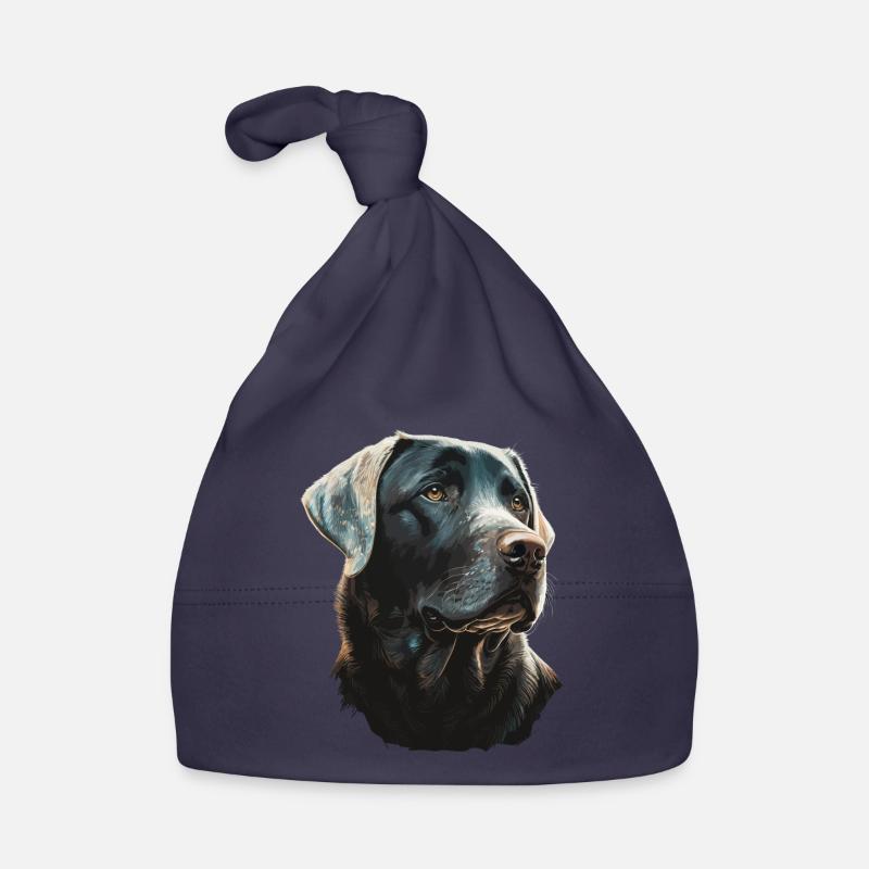 Labrador Retriever on Glowing lights Organic Baby Cap
