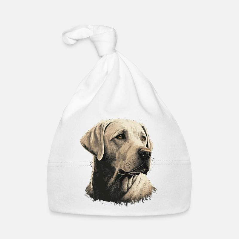 Vieux Labrador Retriever blanc Bonnet bio Bébé