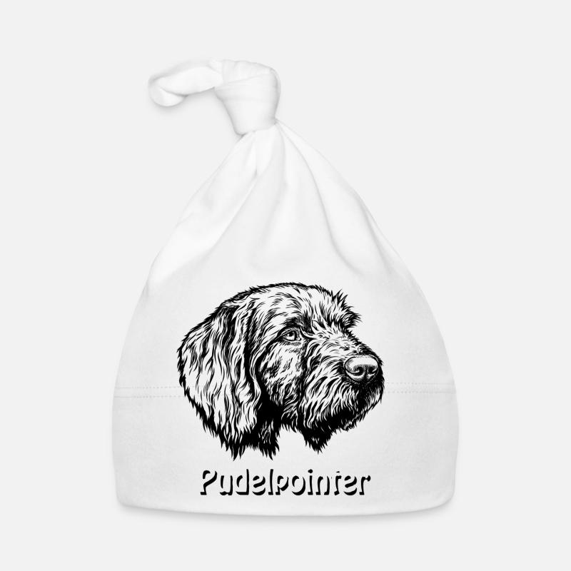 Pudelpointer Portrait Bonnet bio Bébé