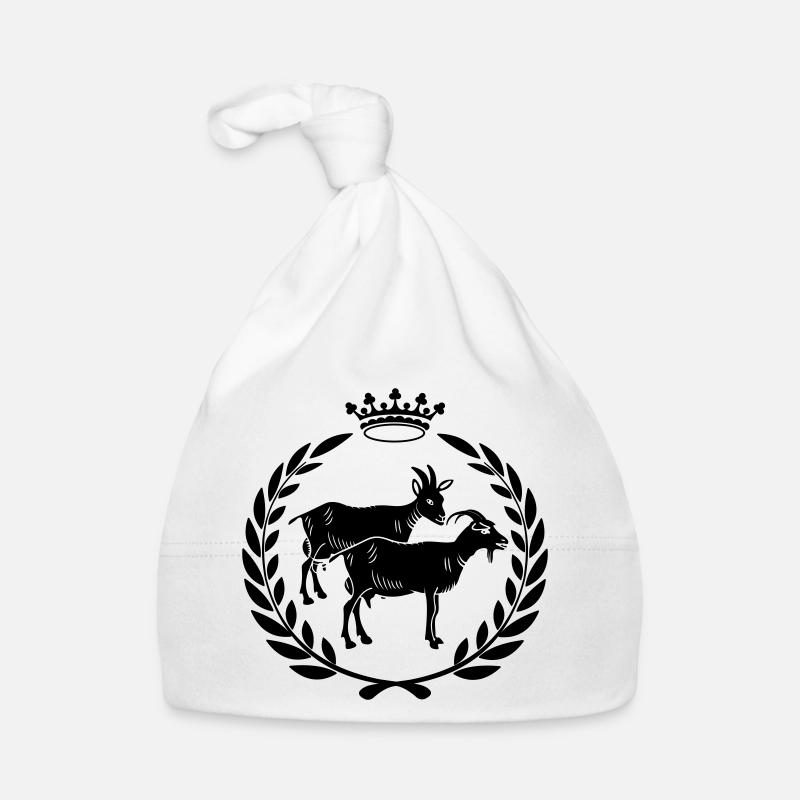 Goat logo laurel wreath Organic Baby Cap
