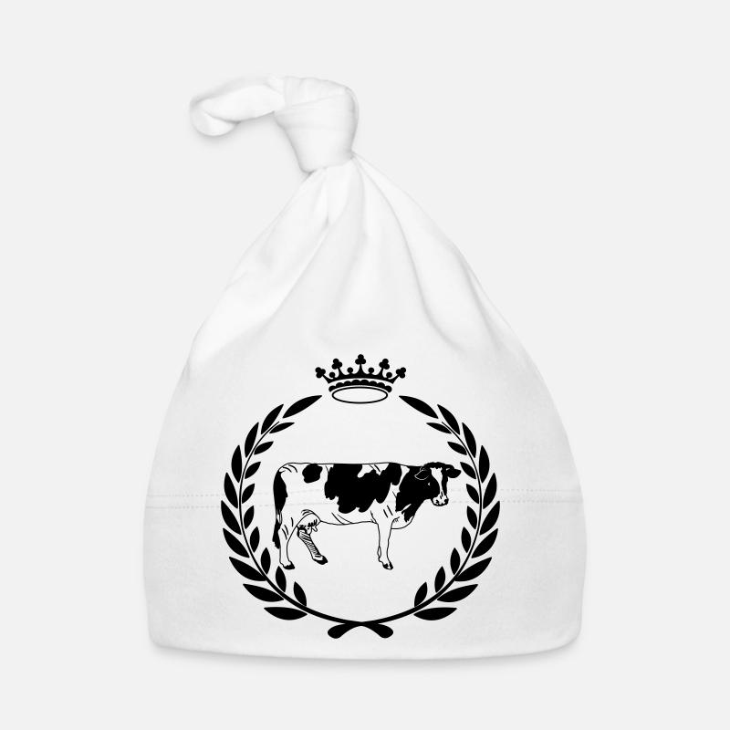 Cow's crown laurel wreath Organic Baby Cap