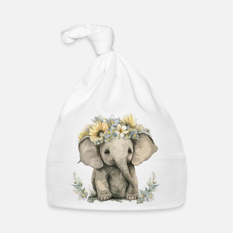 Bébé éléphant Bonnet bio Bébé