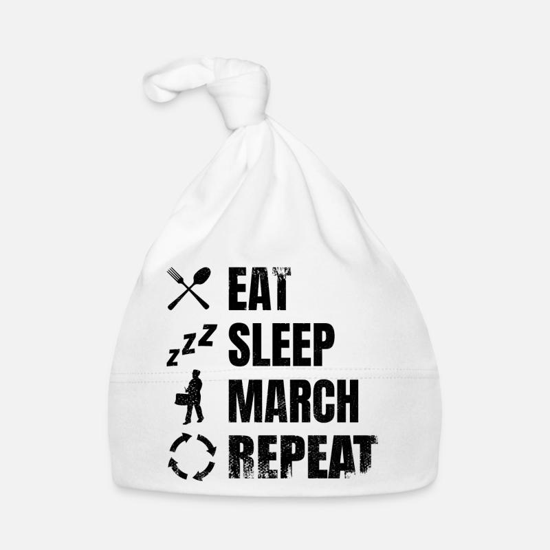 Eating, sleeping, drumming, repeating Organic Baby Cap