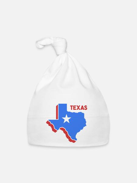 Conception de carte Dallas Texas pour les fiers Dallasites - Bonnet bio Bébé - blanc - Devant