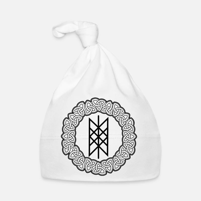 Wyrd's web (Skuld's Net) in Viking circle Organic Baby Cap