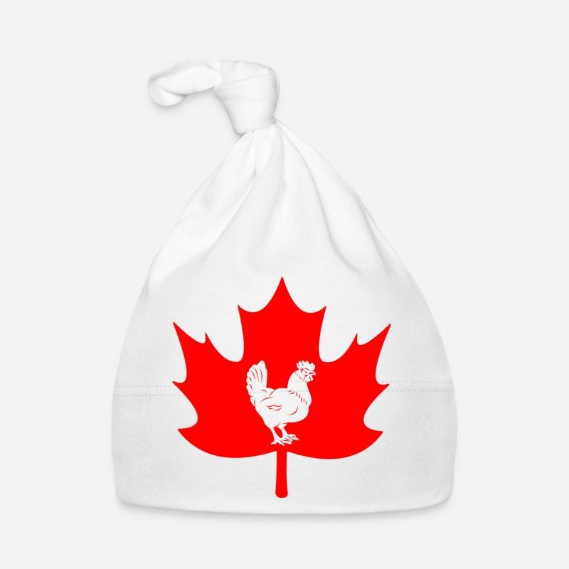 Logo du poulet feuille d’érable du Canada Bonnet bio Bébé