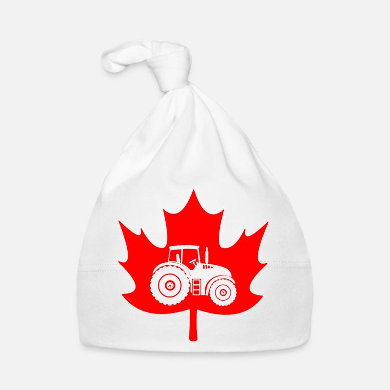 Logo du tracteur feuille d’érable du Canada Bonnet bio Bébé