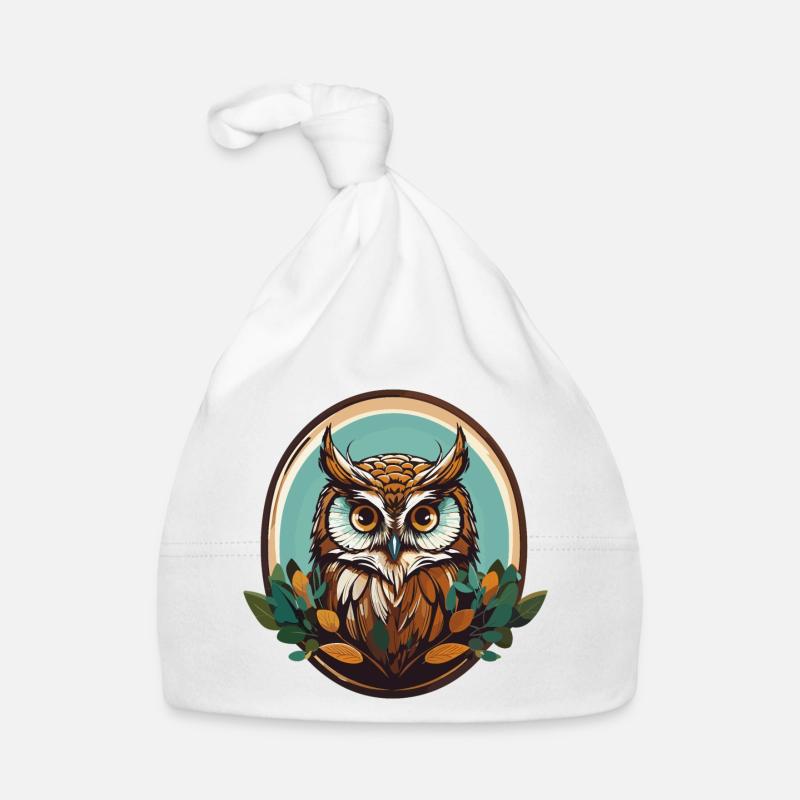 Owl Night Bird Organic Baby Cap