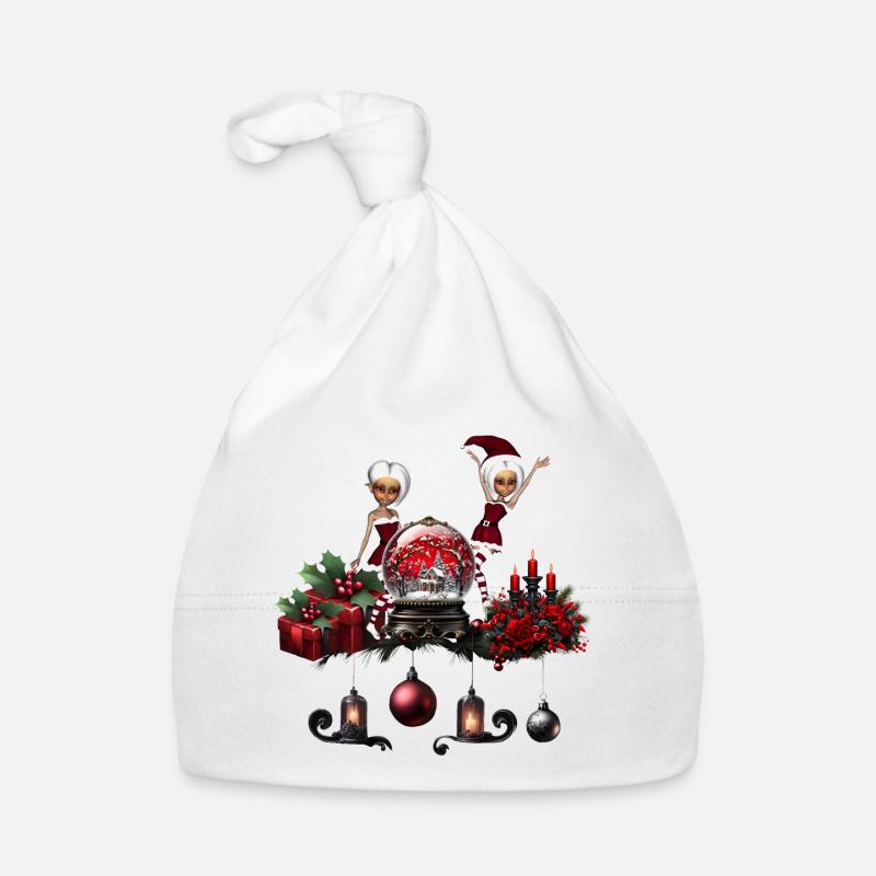 Wunderbare dunkle Weihnachtszeit. Baby Bio-Mütze