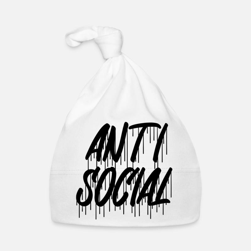 Conception de logo de graffiti antisocial Bonnet bio Bébé