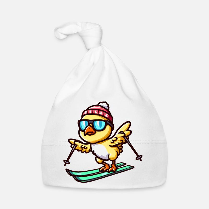 Chicken Chicks on Skis - Cuter Organic Baby Cap