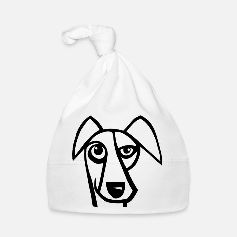 Funny Black Dog Organic Baby Cap