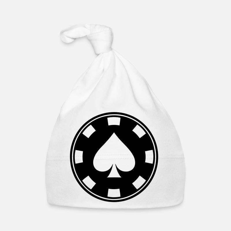 Jeton de poker - Bonnet bio Bébé - blanc