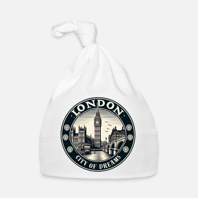 Londres - Bonnet bio Bébé - blanc