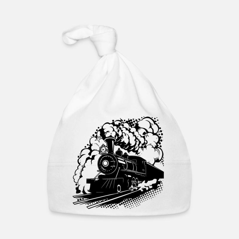 Railway Graphic Organic Baby Cap