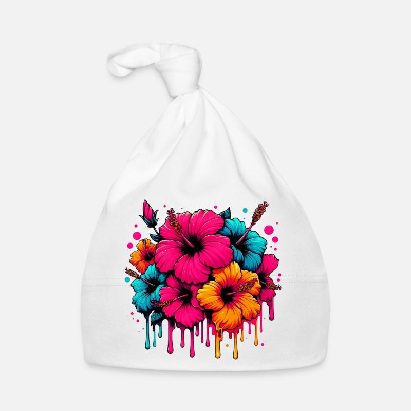 Fleurs d’hibiscus Bonnet bio Bébé