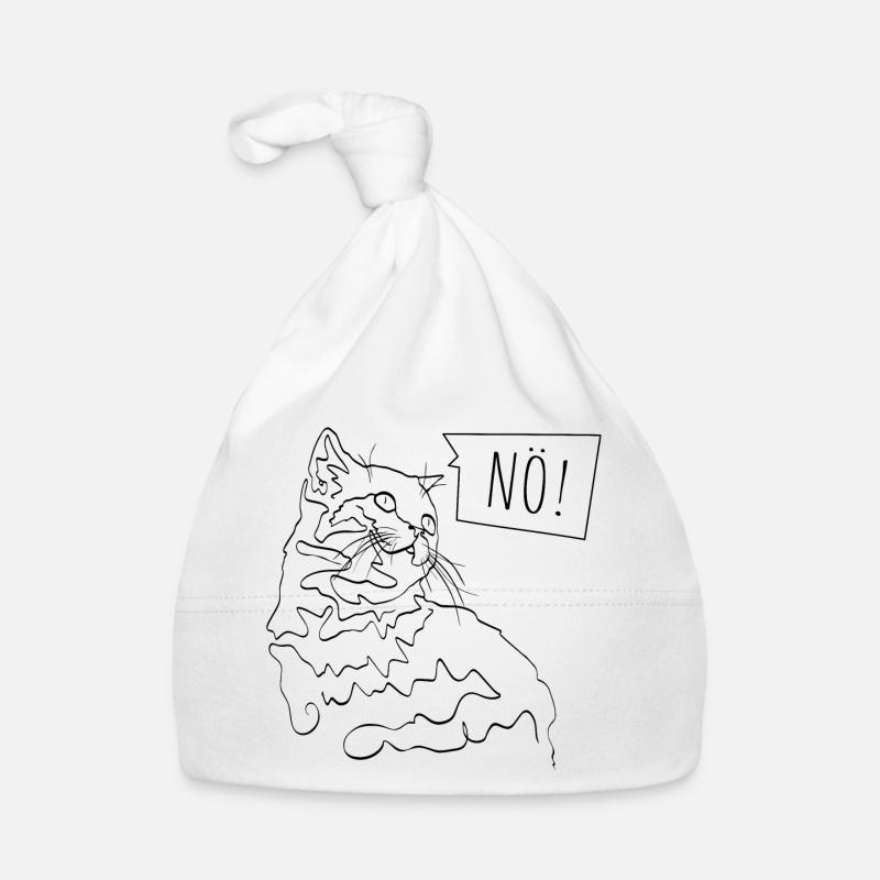 Lower Austria - Cat in Line Art Cat Lover Organic Baby Cap