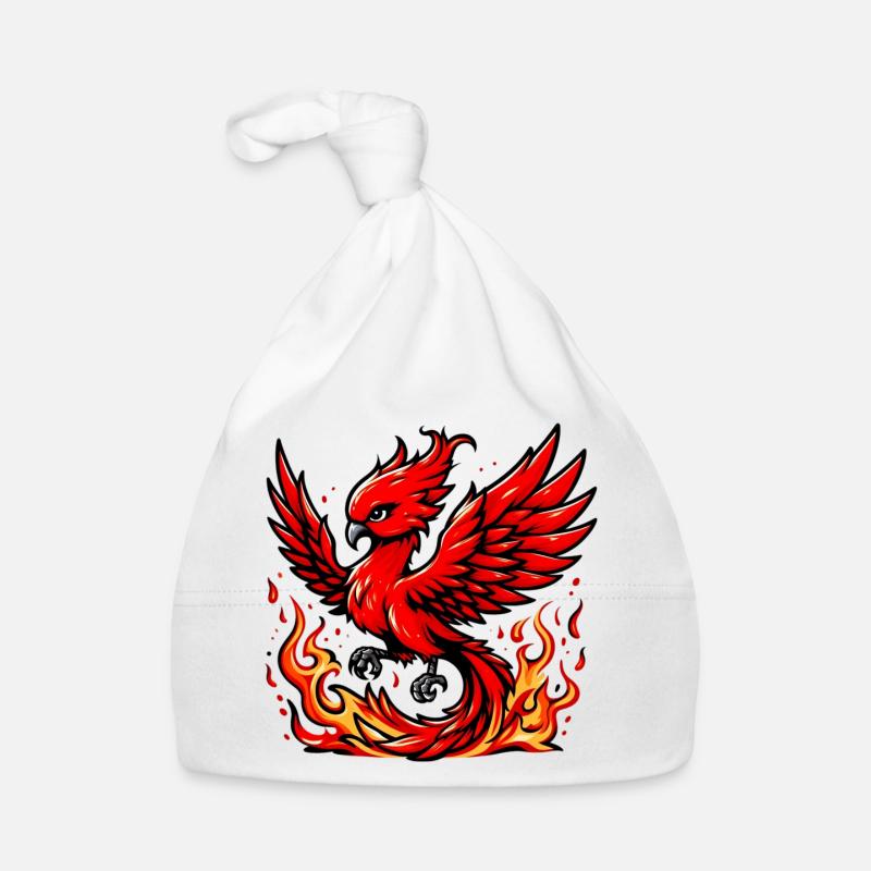 Roter Phönix Baby Bio-Mütze