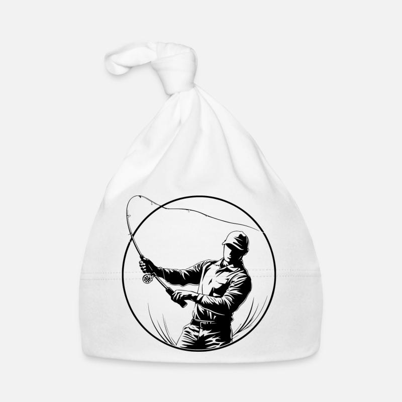 Silhouette d’homme de pêche Bonnet bio Bébé