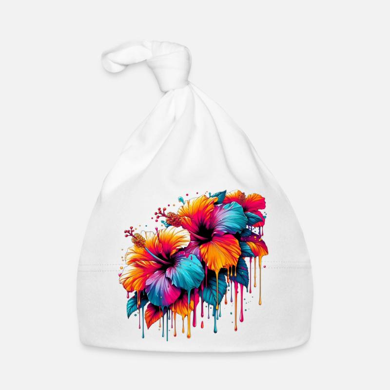 Fleurs d’hibiscus Bonnet bio Bébé