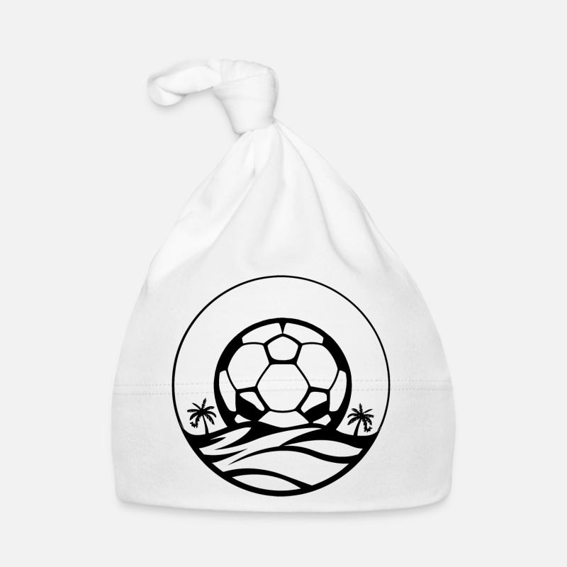 Fußball Zeichnung Baby Bio-Mütze