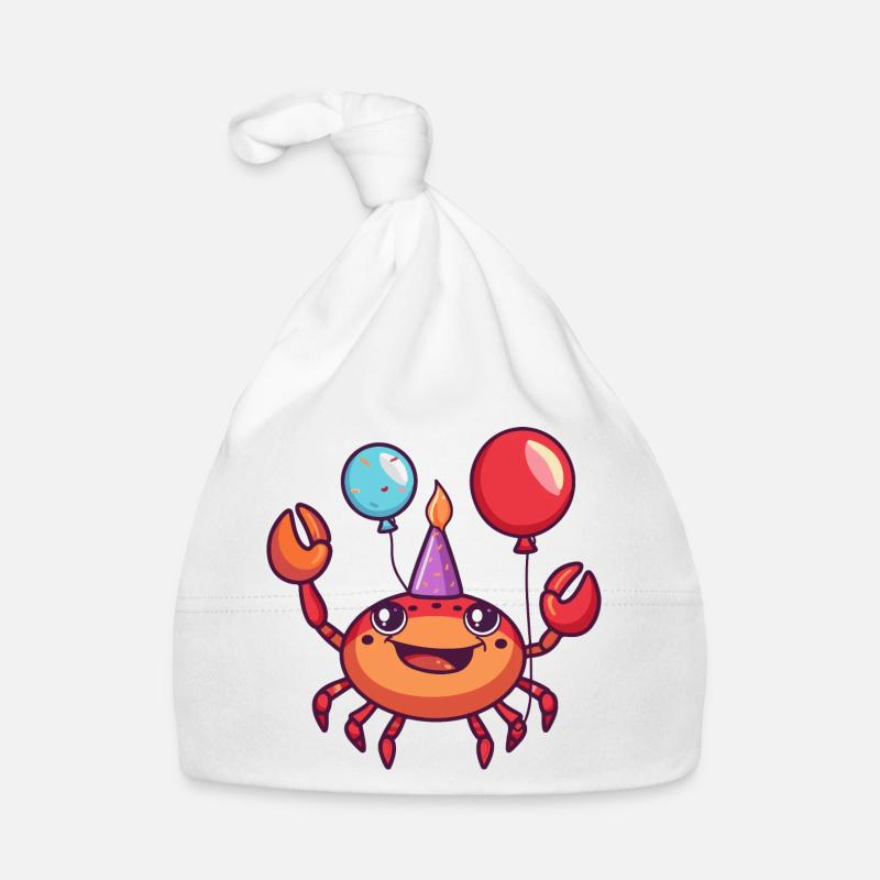 crabe crabe anniversaire bande dessinée mignon Bonnet bio Bébé