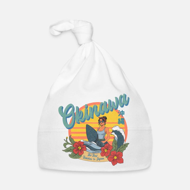 Okinawa Beaches (Halftone Version) Baby Bio-Mütze