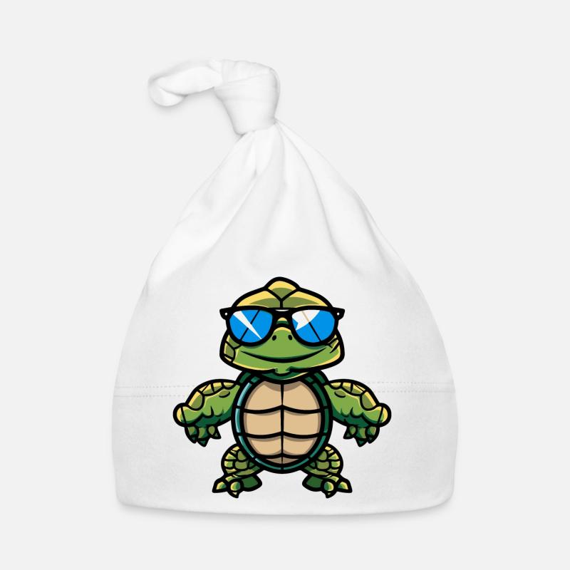 Turtle Comic Cool Organic Baby Cap