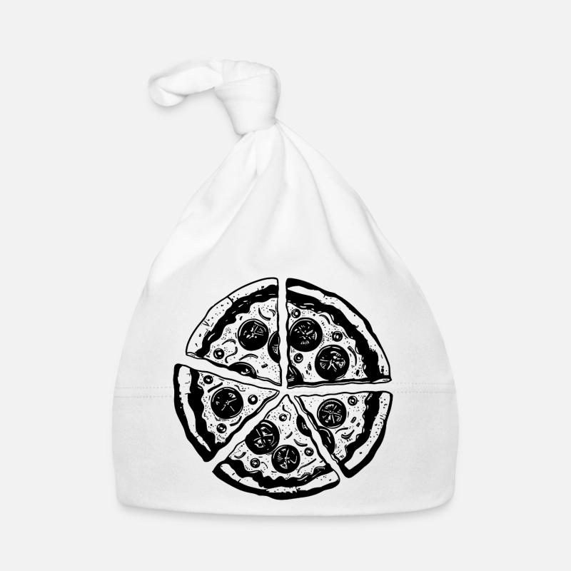 Pizza Drawing Organic Baby Cap