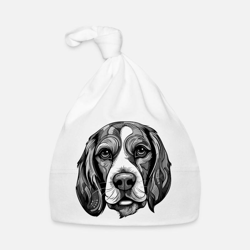 Portrait de chien beagle Bonnet bio Bébé