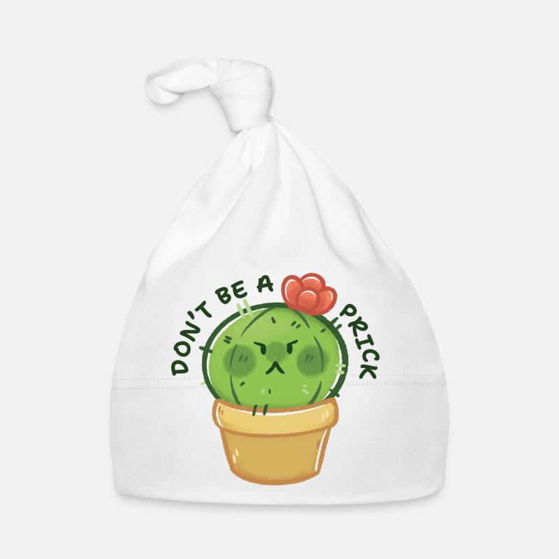 Grumpy Cactus with Message Organic Baby Cap