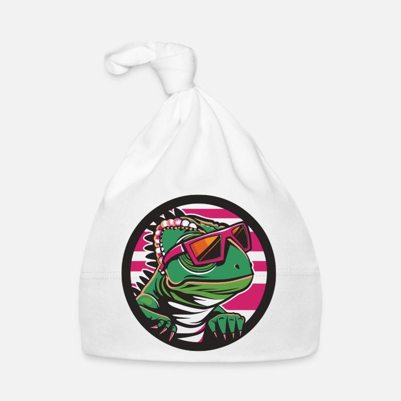 Caméléon Bande dessinée cool Bonnet bio Bébé