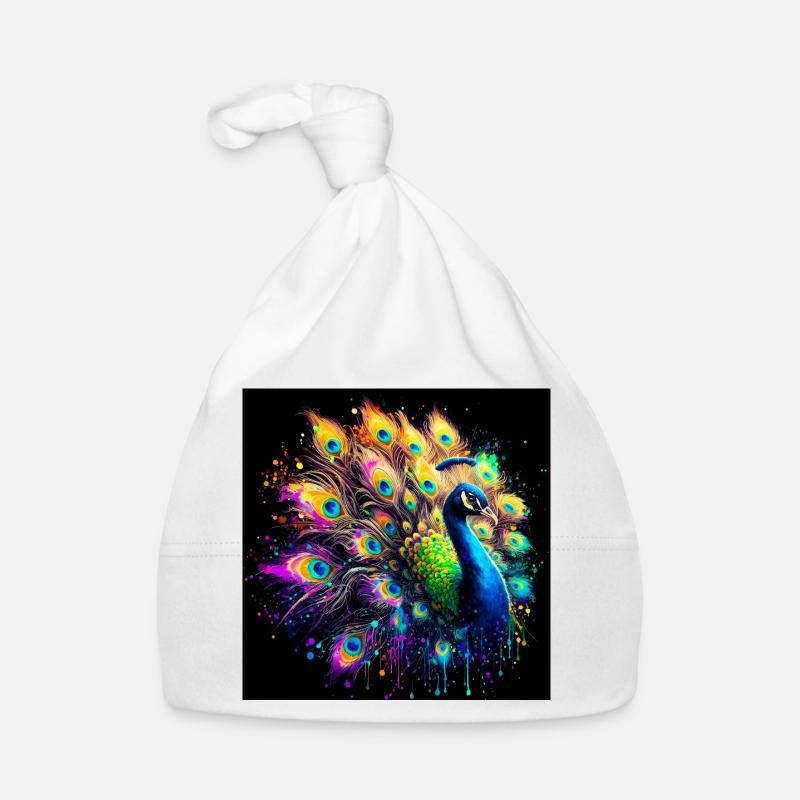 Pfau Baby Bio-Mütze