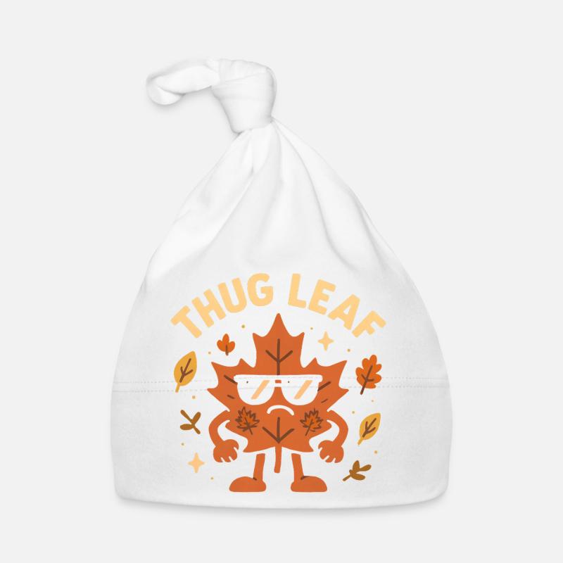 Thug Leaf Happy Fall Harvest Autumn Lover Wortsp Organic Baby Cap